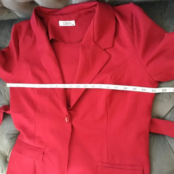 Two-piece Set Jacket and Skirt Red Sz 14  US women Plus - Picture 7 of 12